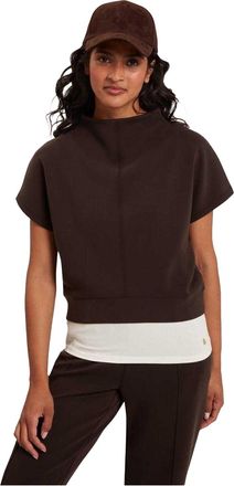 Ted Baker Effen, boxy, mouwloos T-shirt voor dames (Donkerbruin)