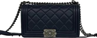 Chanel Pre-owned Vintage Schoudertas - Dames - Vintage Schoudertas - Blauw - ONE Size - Leer - Vintage