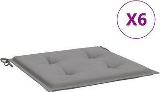 vidaXL Cojines De Silla De Jard&iacute;n 6 Uds Tela Oxford Gris 40x40x4 Cm Vidaxl