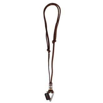 Trafalgar Store Gable Triangle and Beaded Leather Adustable Necklace in Brown at Nordstrom