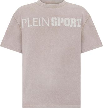 Plein Sport Washed Round Neck T-Shirt Crackle Scratch