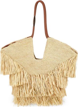Zimmermann Goldentime Medium Raffia Tote Bag