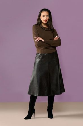 Mart Visser Delilah Leren Rok Donkerbruin