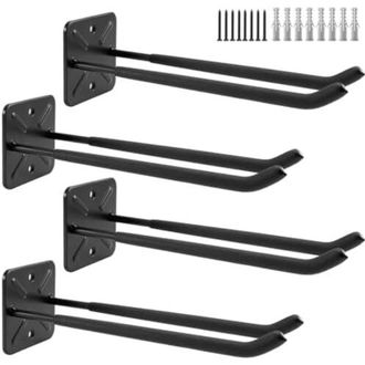 OEM Ganchos Para Garaje, Organizador De Pared Para Cobertizo, Multiusos Para Herramientas De Jard&iacute;n, 32 Cm De Largo, 80 Kg De Capacidad (paquete De 4)