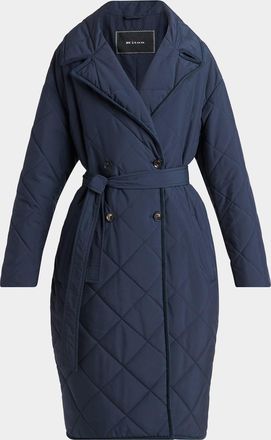 Kiton Quilted Belted Trench Coat