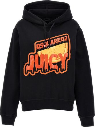 Dsquared2 Black Logo Print Hoodie