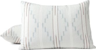 Coyuchi Morelia Jacquard Organic Cotton Pillow Sham in Wave at Nordstrom, Size Standard