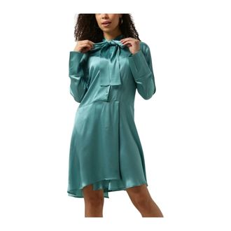 Semicouture Dames, Jurken, Blauw, Maat: 3XS