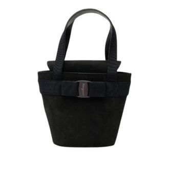 Ferragamo Pre-owned Bucket Bags, female, Black, Size: ONE SIZE Pre-owned Leather Bucket Bag
