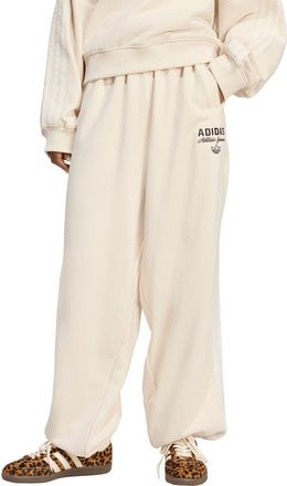 adidas Originals Athl Dept French Terry Graphic Sweatpants in Wonder White at Nordstrom, Size X-Small
