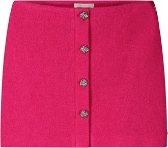 Fab By Fabienne Chapot Frances Rokje - Dames - Korte rokken - Roze - M - Wol - Rokken