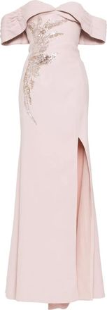 Saiid Kobeisy Abito lungo con decorazione - Rosa