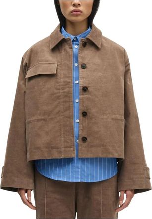 Sams&oslash;e & Sams&oslash;e Salixa Jacket - Dames - Zomerjassen - Bruin - S - Katoen - Jassen