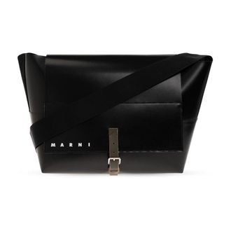 Marni Heren, Tassen, Zwart, Maat: ONE Size Leer
