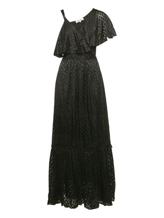 Diane Von Fürstenberg 2000s asymmetrische wikkeljurk - Zwart