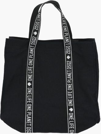 Dsquared2 ONE LIFE ONE PLANET Organic Cotton Tote Bag with Logo Detail size One
