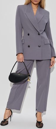 Alaia Double-breasted Blazer, Womens, Grey