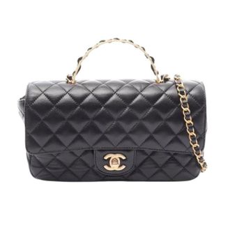 Chanel Pre-owned Vintage Handbag - Dames - Vintage Handtas - Zwart - ONE Size - Leer - Vintage