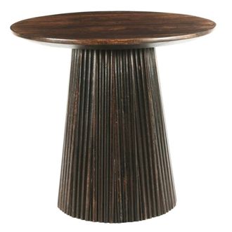 Moloo de centro redonda D50 cm en madera maciza marr&oacute;n