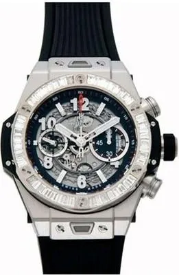 Hublot Big Bang Unico Diamond Titanium Automatic Skeletal Dial Mens Watch 411.NX.1170.RX.1904