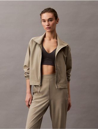 Calvin Klein Calvin Klein Womens Modern Sport Windbreaker Jacket - Brown - XS