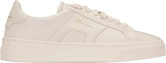 Santoni Sneakers - Heren - Sneakers - Wit - 38 EU - Leer - Schoenen