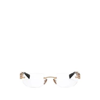 Balmain Glasses, male, Yellow, Size: 55 MM Geometric Rimless Glasses