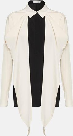 Victoria Beckham Bow-detail silk crepe de chine blouse