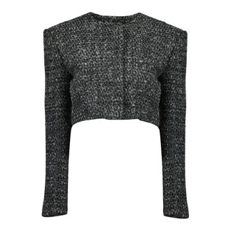 Diesel Jassen, Dames, Grijs, XS, Tweed, G-Crop-G Tweed Jas