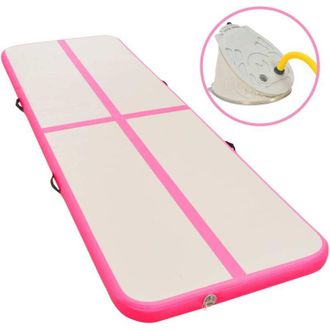 vidaXL Esterilla Inflable De Gimnasia Con Bomba 800x100x10 Cm Pvc Rosa Vidaxl