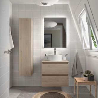 Cygnus Bath Mueble de Baño BEQUIA 60cm Natural con encimera (lavabo no incluido)