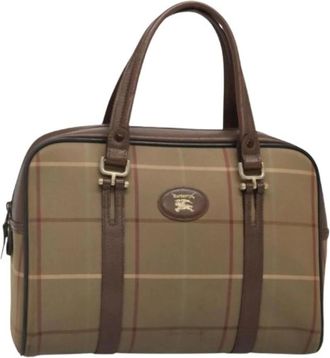 Burberry Pre-owned Handbags, female, Beige, Size: ONE SIZE Pre-owned Canvas Handbag