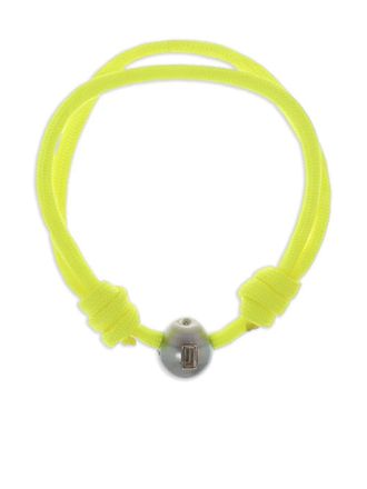 Dezso by Sara Beltran 18K rose gold Cowrie pearl and quartz bracelet - women - 18kt Rose Gold/Fabric/Pearl/Lemon Quartz - One Size - Pink