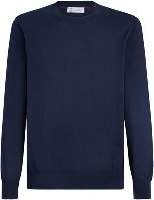 Brunello Cucinelli Cotton sweater in Navy Blue at Nordstrom, Size 52 It