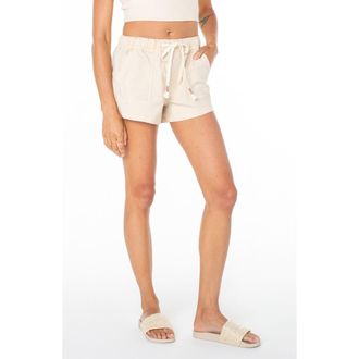 Roxy Lil Trooper Drawstring Shorts in Parchment at Nordstrom, Size Xx-Large