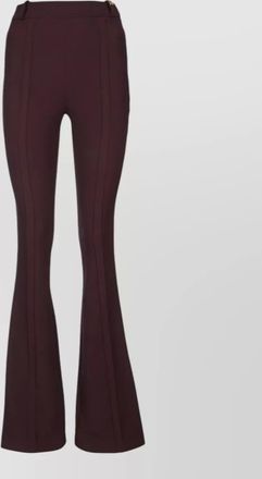 Elisabetta Franchi flared high waist trousers seam detail