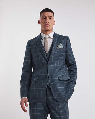 William Hunt Savile Row Flannel Suit Jacket Long