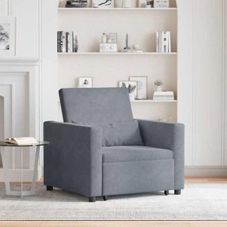 vidaXL Divano Letto Singolo Grigio scuro 90 x 165 x 87 cm Velluto - Vidaxl