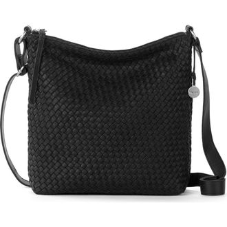 The Sak Lucia Crossbody Leather Bag in Woven Black at Nordstrom