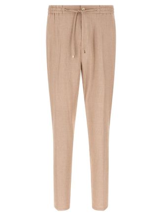 Etro Beige Linen Solid Joggers