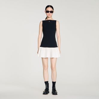 Sandro Two-tone short dress