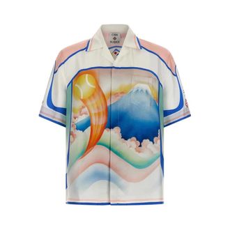 Casablanca Short Sleeve Shirts, male, Multicolor, S, Dream Print Camp Collar Shirt