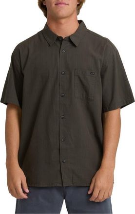Billabong Victoria Short Sleeve Button-Down Shirt in Graystone at Nordstrom, Size X-Large
