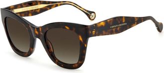 Carolina Herrera Brown Acetate Womens Sunglasses