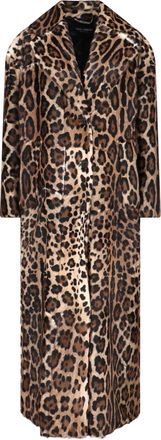 Dolce & Gabbana Cappotto Doppiopetto In Pelle Di Capra