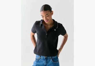 Kate Spade New York Ruffle Logo Polo Shirt
