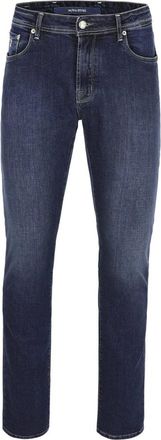 Atelier Noterman Heren, Jeans, Blauw, Maat: W36 L34 Katoen