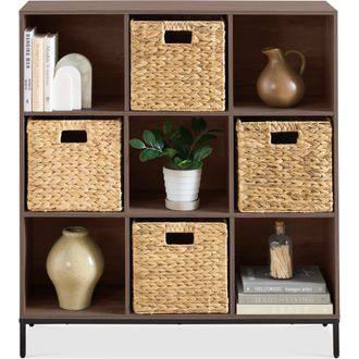 Best Choice Products Elevated 9-Cube Storage Organizer, 11in Shelf, Bookcase, Display Shelf, w/ Metal Legs