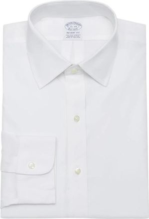 Brooks Brothers Regent Fit Non-Iron Overhemd - Heren - Zakelijke Overhemden - Wit - S - Katoen - Overhemden