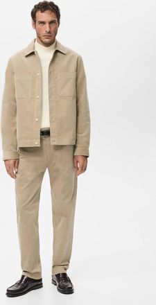 Mango Sovracamicia velluto a coste tasche sabbia - Uomo - XXL - MANGO MAN